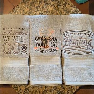 Handcrafted embroidered hand towels set of 3